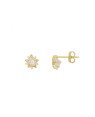 Brinco Fundicao - 2 Zirconia - Solitario c/ Estrela Vaz 8mm - 00 - 8mm x 8mm - 1.36gr