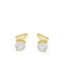 Brinco Fundicao - 2 Zirconia - Borboleta Vaz c/ Redondo 14mm Faz Lado - 00 - 14mm x 9mm - 2.75gr