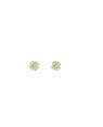 Brinco Fundicao - 5 Zirconia - Cruz Peq c/ 5mm - 00 - 5mm x 5mm - 0.80gr