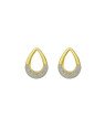 Brinco c/ Gota Vazada Estampada 15mm c/ Rodio - 00 - 11mm x 15mm - 1.25gr