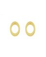 Brinco Oval Tubo Usinado  - 00 - 11mm x 17mm - 2.41gr