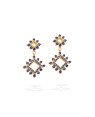 Brinco Fundicao 80 Zirconia - Triangulo Vaz Pequeno c/ Triangulo Vaz Grande - Saphira - 00 - 14mm x 25mm - 2.41gr