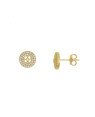 Brinco Fundicao 78 Zirconia - Redondo 9mm c/ Vazado Flor - 00 - 9mm x 9mm - 1.67gr
