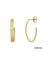 Brinco Argola Tubo Usinado Oval Grande - 00 - 12mm x 19mm - 2.81gr