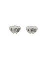 Brinco AG Coracao Sobrepostos " I Love You " c/ Resina (Preta) - G5 - 12mm x 9mm - 1.73gr