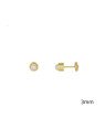 Brinco TP Usinado Redondo c/ Perola 3mm (2-171P) - 00 - 4mm x 4mm - 0.69gr