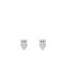 Brinco AG Coruja Pena Estampada c/ Resina - G5 - 5mm x 8mm - 0.77gr