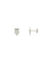 Brinco AG TP Coruja Pena Estampada c/ Resina - G5 - 5mm x 8mm - 0.81gr