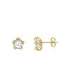 Brinco Fundicao - 2  Zirconia - 5 Garra em Vortice  - 00 - 10mm x 10mm - 2.65gr