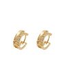 Brinco Fundicao - 12 Zirconia - Argola Centro Irregular  - 00 - 5mm x 14mm - 3.46gr