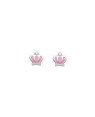 Brinco AG Coroa 8mm (Resina) Rosa Pastel - G5 - 8mm x 8mm - 0.95gr