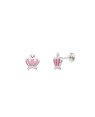 Brinco AG TP Coroa 8mm Pressao (Resina) Rosa Pastel - G5 - 8mm x 8mm - 0.95gr