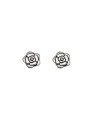 Brinco AG (Envelhecida) Flor Camelia 10mm  - G5 - 10mm x 10mm - 1.53gr