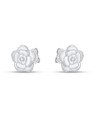 Brinco AG (Sem Envelhecer) Flor Camelia 10mm  - G5 - 10mm x 10mm - 1.52gr