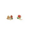 Brinco Rosa 8mm (c/ Resina) - 00 - 7mm x 10mm - 0.75gr