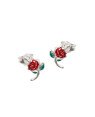 Brinco Prata Rosa 8mm (c/ Resina) - G6 - 7mm x 10mm - 0.79gr