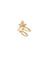 Piercing Fundida Fundido c/ 2 Borboletas 8 Zirconia - 00 - 11mm x 13mm - 0.98gr