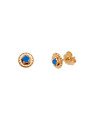 Brinco Redondo Borda Torcida c/ 1 Pedra Strass - 00 - 7mm x 7mm - 0.85gr
