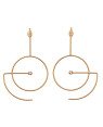 Brinco Fio Palito e Argola p/ Fio c/ Strass - 00 - 32mm x 66mm - 3.20gr
