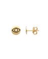 Brinco Redondo Liso 6mm c/ Olho Grego (Resina) - 00 - 6mm x 6mm - 0.80gr