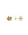 Brinco Redondo Liso 6mm c/ Espirito Santo (Resina) - 00 - 6mm x 6mm - 0.80gr