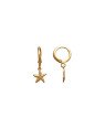 Brinco Argolinha c/ Estrela do Mar - 00 - 12mm x 22mm - 1.28gr
