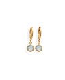 Brinco Argola 12mm c/ Acrilico 7mm  - 00 - 12mm x 21mm - 1.47gr