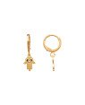 Brinco Argolinha p/ Mao de Fatima (Resina) - 00 - 13mm x 25mm - 1.61gr