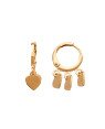 Brinco Argolinha 12mm p/ 3 Coracoes Liso - 00 - 12mm x 20mm - 2.16gr