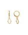 Brinco Argolinha  Fundida c/ Mao de Fatima - 00 - 12mm x 25mm - 1.50gr