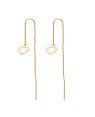Brinco Fio c/ Corrente p/ Coracao Vazado - 00 - 10mm x 70mm - 1.86gr