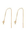 Brinco Passante Cruz  - 00 - 6mm x 81mm - 0.92gr