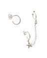 Brinco AG 1/2 Argola c/ Estrela p/ Piercing c/ Estrela 1/2  Argola  - G6 - 11mm x 82mm - 2.23gr