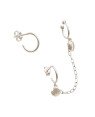 Brinco AG (1 Lado) Argola c/ Concha p/ Piercing c/ Buzio (1 Lado) Argola  - G6 - 11mm x 72mm - 2.32gr