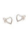 Brinco AG Coracao 10mm Vazado Borda Diamantada  - G5 - 11mm x 10mm - 0.99gr