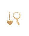 Brinco Argolinha c/ Coracao Abaulado 10mm   - 00 - 12mm x 24mm - 1.99gr