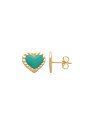 Brinco Coracao Borda Diamantada p/ Resina - 00 - 11mm x 10mm - 1.52gr