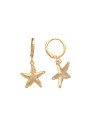 Brinco Argolinha c/ Estrela do Mar Borda Torcida 13mm  - 00 - 15mm x 30mm - 2.07gr