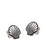 Brinco AG (Envelhecido) Concha Borda Torcida 13mm - G3 - 13mm x 13mm - 2.58gr