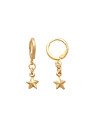 Brinco Argolinha c/ Estrela Dupla Diamantada - 00 - 12mm x 26mm - 1.48gr