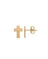 Brinco Cruz 10mm Borda c/ Bolinhas Meio lisa - 00 - 7mm x 10mm - 0.81gr