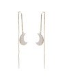 Brinco Ag Fio  Corrente Veneziana c/ Lua lisa - G6 - 7mm x 67mm - 2.94gr