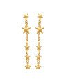 Brinco Pino c/ 5 Estrelas Diamantadas 1 Corrente  - 00 - 10mm x 54mm - 2.30gr