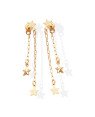 Brinco 3 Estrelas 2 Correntes - 00 - 6mm x 43mm - 1.80gr