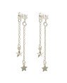 Brinco Ag Pino Estrela c/2 Pedaco De Corrente 2 Estrelas Penduradas  - G5 - 6mm x 50mm - 2.15gr