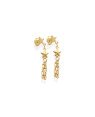 Brinco 2 Estrelas 3 Correntes  - 00 - 6mm x 28mm - 1.29gr