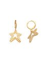 Brinco Argola Estrela Irregular Diamantada Vazada - 00 - 20mm x 32mm - 2.84gr
