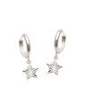 Brinco Ag Argola c/ Estrela 8mm Diamantada - G6 - 8mm x 23mm - 2.16gr