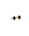 Brinco Fixo Redondo 8,5mm Borda Torcida (Azul Bandeira) - 00 - 8mm x 8mm - 1.01gr