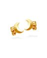 Brinco Fixo Lua 8mm Facetada  - 00 - 5mm x 8mm - 0.77gr